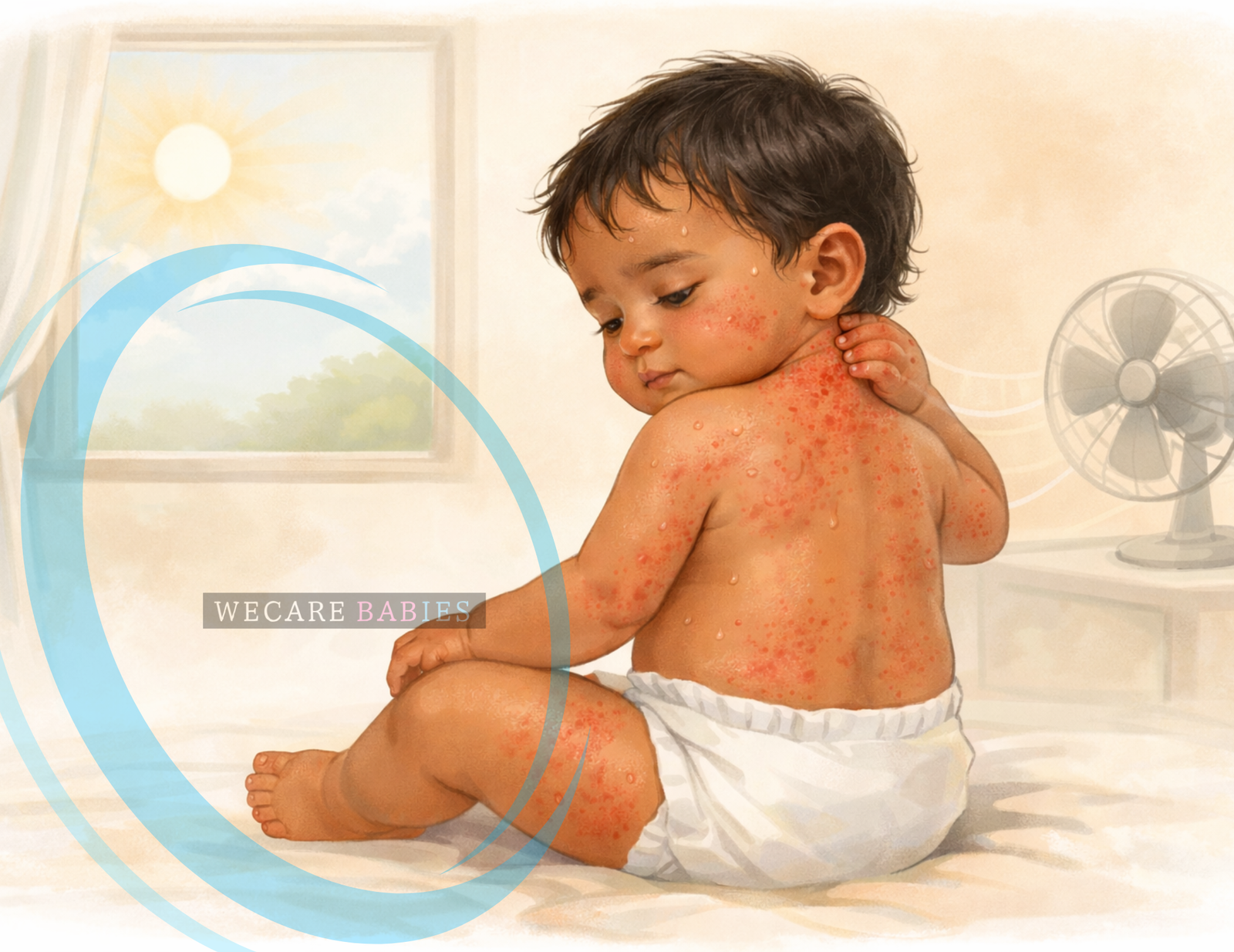 Why do babies get skin rashes during Indian summers?